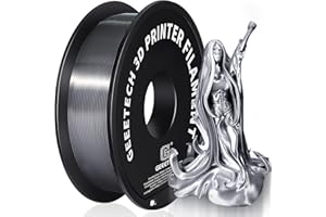 Filament PLA 1,75 mm jedwab, Geeetech Filament do drukarki 3D PLA, 1,75 mm, 1 kg na szpulę, jedwab srebrny……