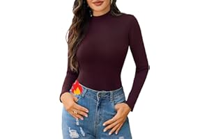 Gyabnw Camiseta Térmica Cuello Alto Manga Larga Camiseta Slim Fit Basica Termica Top Otoño/Invierno Ropa Interior Jersey Elegante Casual Suave Suéter