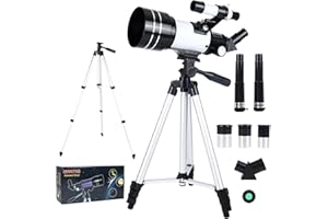 Astronomy Telescopes,Urtioty 70mm Astronomy Refractor Telescope with Adjustable Tripod for Sky Star Gazing,Ideal for Kids & Beginners & Adult