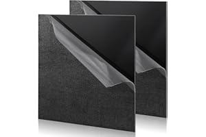 DBREAKS Plaque Acrylique Noir 2 Pièces, 300 x 300 x 3 mm Feuille Acrylique, Plaque Plastique avec Film Protecteur, Découpables au Laser, pour Cadre Photo,Projet Présentation,Peinture