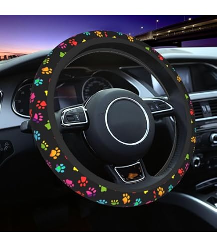 Coprivolante elastico universale, 38 cm, traspirante, antiscivolo, protezione per volante