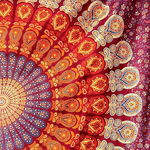 Ularma Mandala Bunt Wandteppiche Chiffon Gobelin 148cmX210cm Wandbehang (Rosa) - 2