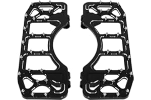 HCmotorku Motorcycle Floorboard Driver Rider Front MX Wide Offroad Foot Pegs CNC Fit For Harley Touring Road King Road Glide Electra Glide Street Glide Softail Dyna Black, HCUSPE011301