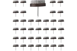 Orssmigs 50 Pièces Patin Chaise a Clouer 22 mm Patins Glisseurs Rond avec Clous Tampon Chaise Feutre, Clous Patins de Meuble Pieds Cloués, pour Meubles Tampon Protecteur