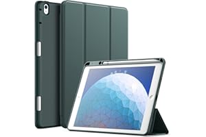 JETech Etui dla iPad Air 3 (10,5 Cala 2019, 3. Generacji) i iPad Pro 10,5 z Uchwytem na Długopis, Szczupły Pokrowiec na Tablet z Miękki Tył z TPU, Automatycznie Budzi/Spać (Mglisty Zielony)
