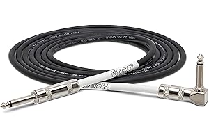 Hosa GTR-205R, Guitar Cable, Hosa Straight to Right-angle, 5 ft