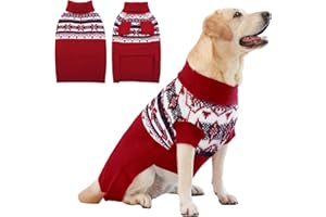 IECOii Extra Large Dog Sweater,XXXXL Hundepullover Größe Hund,4XL Rollkragenpullover Strick Hund Pullover,Pullis Winter Haustiere Kleidung Hundepullover für Dobermann,Deutsche Dogge,XXXX-Large