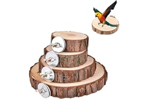 CLDURHGE Natürliche hölzerne Haustierkletterplattform – Vielseitiger Vogel- und Hamster-Käfig-Zubehör – Multifunktionale Holzplattform und Hamsterball – Perfektes Spielzeug für Nymphensittiche, Hamst