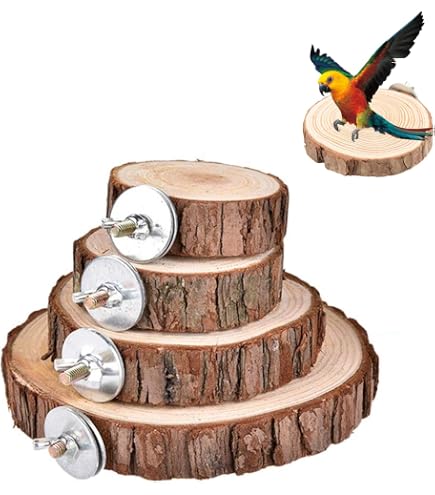 Holz-Sitzstange Für Vögel & Nagetiere – Natürliche Ruheplattform & Kauspielzeug