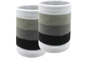 DEARBAG 2 Pièces Bandeau Poignet, Serre-Poignets Bracelets Absorbants, Sport Bandeau de Poignet en Coton Doux, Bracelet Poignet Absorbant de Sport, pour Gym Tennis Course Basket-Ball