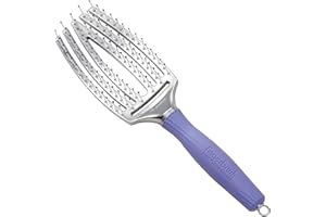 Fingerbrush Care Iconic Olivia Garden - Talla Media - Negro - Cepillo de cerdas de Nylon para desenredar y peinar sin esfuerzo