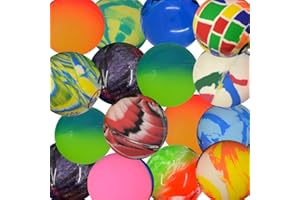 Henbrandt Flummi Lot de 6 balles rebondissantes en caoutchouc Env. 45 mm Multicolore