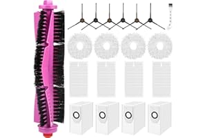 ALLOYTOOL 20 Accessoires pour Eureka J12 Ultra Robot Aspirateur, pièces de rechange comprenant 1 brosse principale, 4 filtres HEPA, 4 lingettes, 6 brosses latérales 4 sacs à poussière 1 brosse de nettoyage
