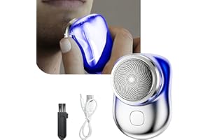OneNine USB Mini Rasierer, Mini Shaver Tragbarer Elektrorasierer, Mini Rasierer Herren Elektrisch, Leichter Taschenrasierer, Nass und Trockenrasierer USB Wiederaufladbare für Auto, Reisen