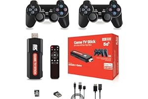 XIXIMENG Q9 Game Stick 8K Dual System Android TV Box et jeu avec manette sans fil 64G TV Stick 10000+ jeux