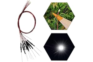 Evemodel 20 diodi luminosi a LED SMD, forma micro Litz 0603, con cavo da 20 cm, 12 V