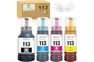 ‎JOYPRINTING JoyPrinting 113 Tinte Kompatibel mit Epson 113 Tintenpatronen Nachfülltinte Kompatibel für Ecotank ET-5150 ET-5170 ET-5800 ET-5185 ET-5805 ET-5850 ET-5855 ET-5880 ET-5885 ET-16150 ET-16650 ET-16655