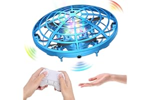 Kriogor Mini Drone niño, UFO Drone Recargable Juguetes Voladores con Luz LED Beginner