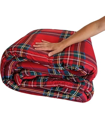 Daunex Trapunta In Microfibra Una Piazza E Mezza – Tartan Rosso 220x260 Cm – Morbida E Certificata Oeko Tex – Made In Italy - 2