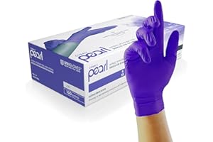 UNIGLOVES Kobalt Pearl Nitril-Untersuchungshandschuhe - vielseitig einsetzbar, puderfreie und latexfreie Einweghandschuhe - Box mit 100 Handschuhen, Kobalt, Klein (GP1012)