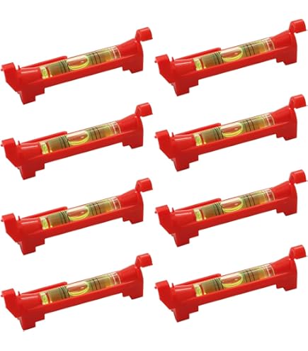 Greate Schnurwasserwaage 2er Set - Aluminium Maurerschnur Waage 75mm