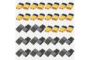 GTIWUNG 20 par XT60H złącze wtykowe męskie żeńskie, XT60H ulepszona obudowa XT60 wtyczka do baterii RC Lipo model RC, żółty i czarny