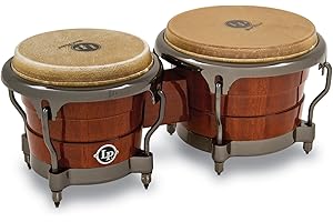 LP Latin Percussion LP813500 Durian Wood Bongo Natural Durian Black Chrome