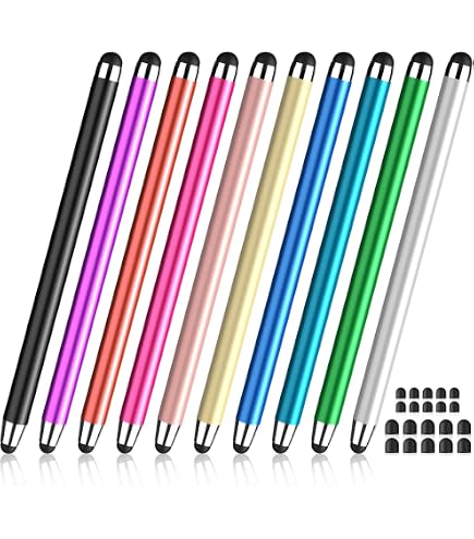 TCD Universal Stylus Pen – 10 Stück, Korallenfarben, Für Alle Touchscreens