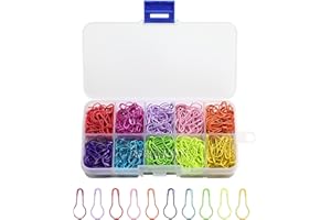 SacJkt Maschenmarkierer Metall, 500 Stück, 10 Farben Locking Stitch Mit Durchsichtiger Aufbewahrungs Box für Stricken, Häkeln oder DIY Basteln