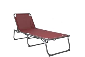 Homecall - Tumbona XXL de aluminio y textileno, carga máxima de 150 kg, 200 x 70 cm, Rojo
