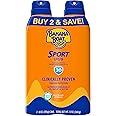 BANANA BOAT Ultra Mist Sport Performance Broad Spectrum Sun Care Sunscreen Spray - Twin Pack - SPF 30, 2 count, 6OZ