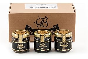 La Rustichella – Gourmet Set 3x90g: White Truffle, Black Truffle & Porcini Paté – 100% Made in Italy | Vegan, Gluten-Free, Cholesterol-Free
