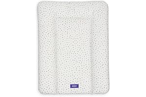 BONKY® Wickelauflage 50x70 cm - weiche Wickelunterlage - Baby Wickeltischauflage - Wasserdischt - Abwaschbar - Made in EU - 100% Oeko TEX - Punkte