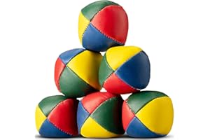 HOT BARGAINS 6 X Juggling Balls Durable Soft Smooth For Beginners Children And Professionals With Easy Grip Size 5cm / 2inches