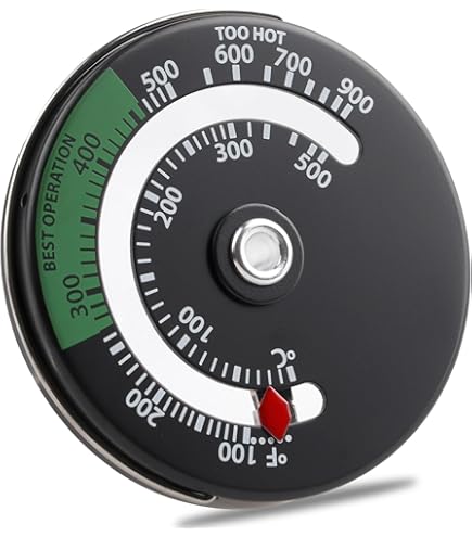 Riky Magnetische Kachel Thermometer Brandweer Pijp Thermometer Gauge voor Hout Log Schoorsteen Pijp Oven Temperatuur Meter