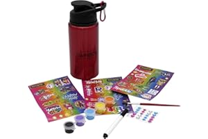 CYPBRANDS RAINBOW HIGH - Bottiglia in Alluminio per Bambini da Decorare, Impermeabile e Riutilizzabile, per Bambine e Bambini, 500 ml, Rosso (CyP Brands)