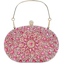 Mini borsa da sera con fiori con paillettes, elegante pochette da cena, borsa da banchetto rotonda formale per il ballo di fine anno  1524