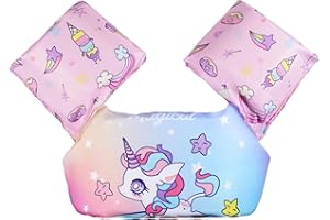 Pipihome Gilet de Bain Flottant - Veste de Natation Flottante pour Enfants Bandes de Bras de 10 kgs à 23 kgs Aides à la Formation de Natation pour garçons et Filles