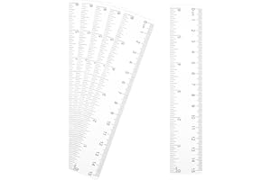 SUGHUG 6 Pezzi Righello Dritto Trasparente in Plastica da 15 cm, Righello Trasparente con Pollici e Misure, Scala Accurata，per Scuola, Bambini, Aula, Ufficio.