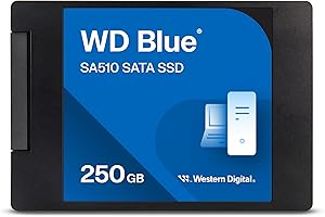 WD Blue SA510 250 Go, SATA SSD, jusqu'à 555 Mo/s, Comprend Acronis True Image for Western Digital, Clonage de dique et migration, sauvegarde souple et récupération, protection anti-rançongiciels