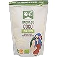 NaturGreen - Harina de Coco Bio, Harina Ecológica Sin Azucar, Sin Gluten Sin Huevo, Dieta Keto, Especial Repostería, 500 Gram
