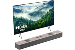 Hiwill Soundbar 5.2.2ch in legno Dolby Atmos, Sound Bar All-in-one per Smart TV con doppio subwoofer integrato, sistema audio surround da 400W per altoparlanti TV, WoNoble A502