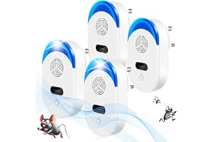 TRAVEL PACKAGING CUBE Ultrasonic Pest Repeller 4 Pack - Powerful Mouse Repeller Plug in Pest Control - Ultrasonic Rat Repellent- Electronic Mosquito Repellent - Ideal for Mice,Mosquitoes,Moths, Ants Etc. (4 PACK)