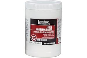 ‎LIQUITEX Liquitex 6832 Professional leichte Modellierpaste - Strukturgel, leichte elastische Struktur-Paste von pastoser, spachtelbarer Konsistenz - 946ml Topf, Weiß