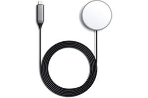 ‎SATECHI Satechi Bezprzew Magnetyczny Kabel Ładujący USB-C (Bezprzew. Ładowarka Magnetyczna) -Kompatybilny Z iPhone 15 Pro Max/15 Pro/15/15 Plus, iPhone 14 Pro Max/14 Pro/14/14 Plus, iPhone 13 Pro Max i Więcej
