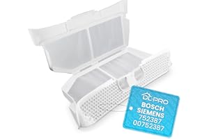 DL-pro Filtro de pelusa para Bosch Siemens para 752387 00752387 para iQ300 iQ500 iQ700 iSensoric Serie 4 Serie 6 Avantixx Logixx Maxx secadora