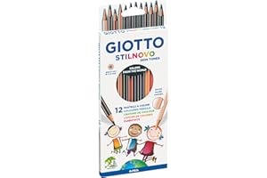 Giotto Stilnovo Skintones, Astuccio 12 Pastelli, Tonalità della Pelle