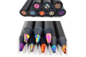 S.E.Q QUICK.SIMPLE.EASY SEQ Matite arcobaleno a 8 colori: matite colorate jumbo per adulti e bambini, per colorare, disegnare e disegnare, divertente e carino, materiale scolastico e artistico per adulti e