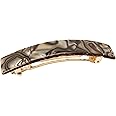 France Luxe Classic Rectangle Hair Barrette, Onyx - Classic French Design for Everyday Wear