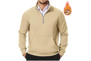 AEGJEGVD Pull Polaire Homme Hiver Chaud Sweat Homme Polaire Zippé sans Capuche Sportif Sweatshirts Manche Longue Casual Grande Taille Confortable Pull en Polaire Homme d'hiver Chaud de Sport Pas Cher